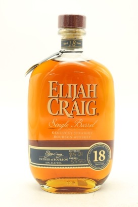 (1) Elijah Craig 18 Year Old Single Barrel Straight Bourbon Whiskey, 45% ABV (GB)