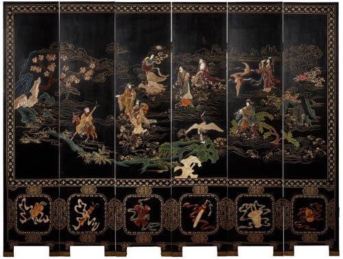 A Chinese Six-Panel Screen