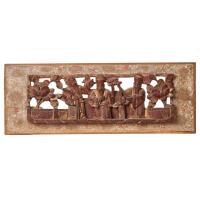 A Chinese Wood Carved Decorative Panel