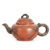 A Chinese Red Clay Stump-shaped Teapot