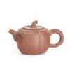 A Chinese Red Clay Melon-shaped 'Prunus' Teapot