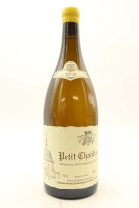 (1) 2018 Domaine Francois Raveneau Petit Chablis, Burgundy, 1500ml &diams;