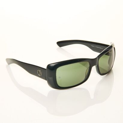 Georgio Armani, Black Rectangle Frame Sunglasses
