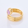 18ct Yellow Gold, Modern, 1.02ct Sapphire /.02 Diamond Snake Ring - Near new - 2