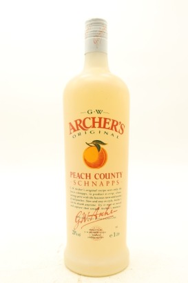 (1) GW Archer's Peach County Schnapps, 23% ABV, 1000ml