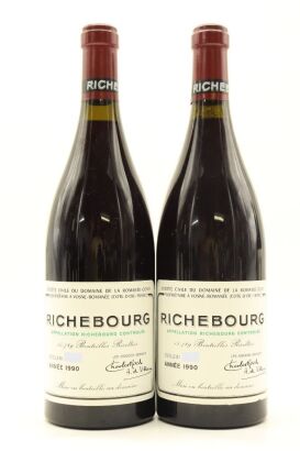 (2) 1990 Domaine de la Romanee-Conti Richebourg Grand Cru, Cote de Nuits [JR19] [RP95] (STOL)