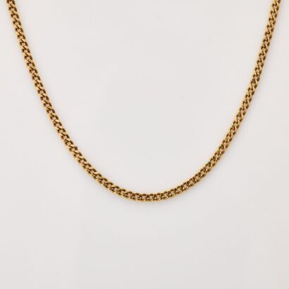9ct Yellow Gold, 54cm Curb Link Necklace