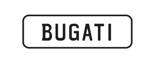 'BUGATI' Personalised plate