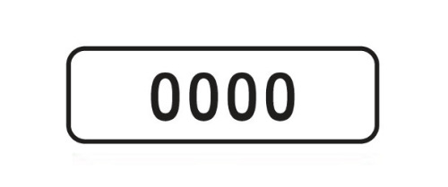 'OOOO' Personalised plate