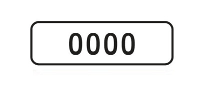 'OOOO' Personalised plate
