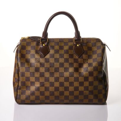 Louis Vuitton, Damier Ebene Speedy 30 Bag