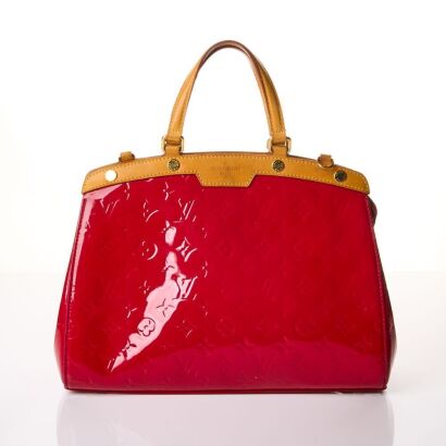 Louis Vuitton, Monogram Vernis Rose Indien Brea MM Bag