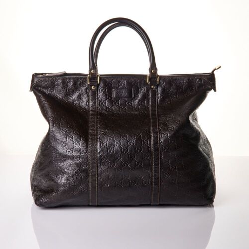 Gucci, Guccissima Medium Joy, Dark Brown Tote Bag