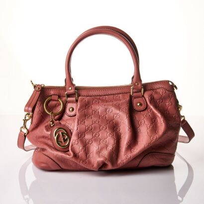 Gucci Guccissima Rose Medium Sukey Top Handle Bag