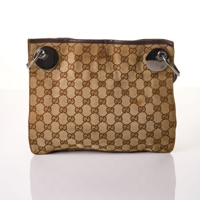 Gucci, GG Canvas Eclipse Messenger Bag