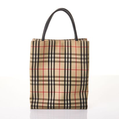 Burberry, Beige Check Mini Tote