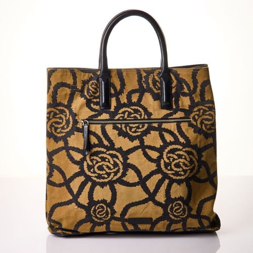Dries Van Noten, Canvas / Leather Tote