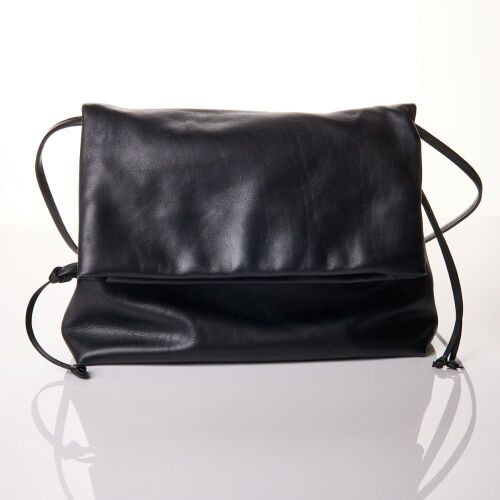 Dries Van Noten, Black Leather Crossbody Bag