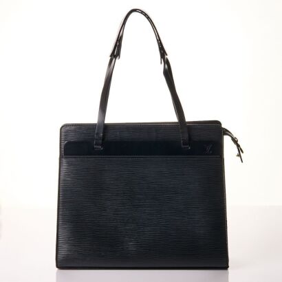 Louis Vuitton, Black Epi Leather Croisette PM Bag