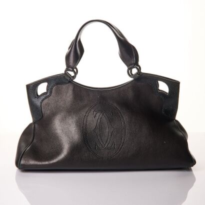 Cartier, Black Leather Marcello de Cartier Bag