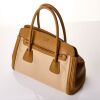 Prada, Beige Caramel Corda Canvas Leather Lux Tote - 2