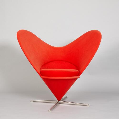 An Original Verner Panton Heart Cone Chair 