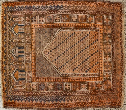 A Vintage Baluch Herat Afghanistan Prayer Rug