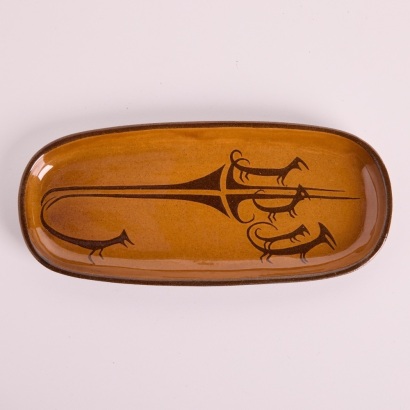 A Mid-Century Māori Rock Art Dish
