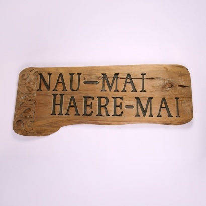 A Large Sign "Nau-Mai Haere-Mai"