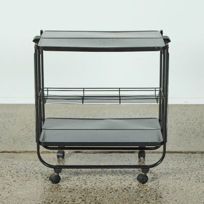 A FRZ Germany Attributed Black Folding Trolley