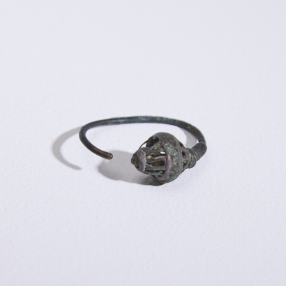 An Egyptian Silver Earring