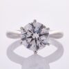 18ct White Gold, Modern, 3.01ct Solitaire Diamond Ring, GIA Certified
