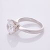 18ct White Gold, Modern, 3.01ct Solitaire Diamond Ring, GIA Certified - 2