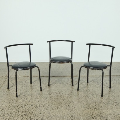 A Trio of Post-Modern Tubular Steel Chairs