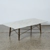 A Marble and Brass Coffee Table