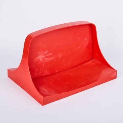 A Red Floating Wall Shelf