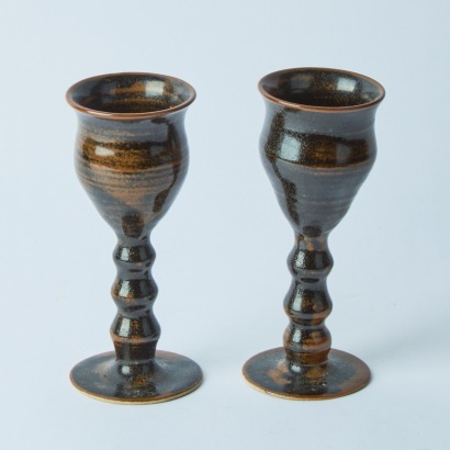 A Pair of Ceramic Goblets
