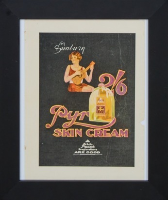 A Pyros Skin Cream Original Lithographic Advertisement from Wanderlust Magazine
