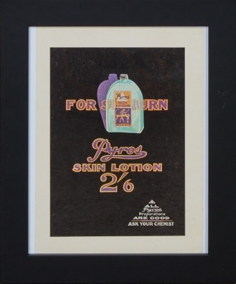 A Pyros Skin Lotion Original Lithographic Advertisement from Wanderlust Magazine