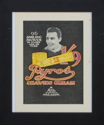 A Pyros Shaving Cream Original Lithographic Advertisement from Wanderlust Magazine