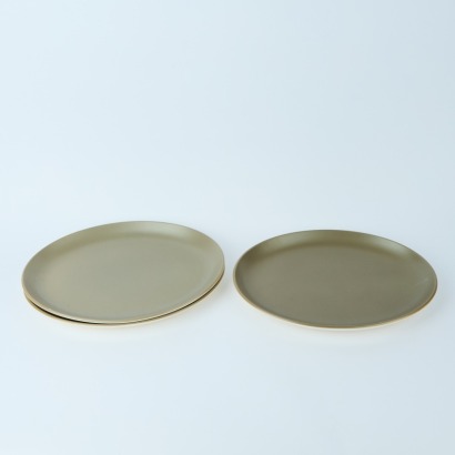 A Trio of Crown Lynn Dorothy Thorpe Monterrey Taupe Oval Platters