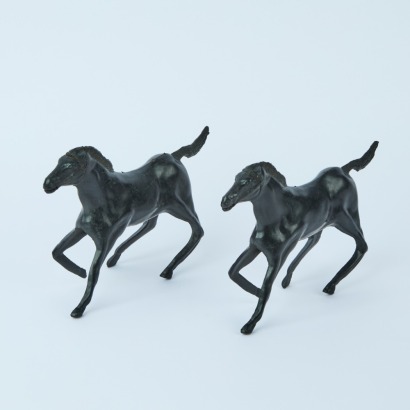 A Pair of 1960s Plastic Wild West Running Horses