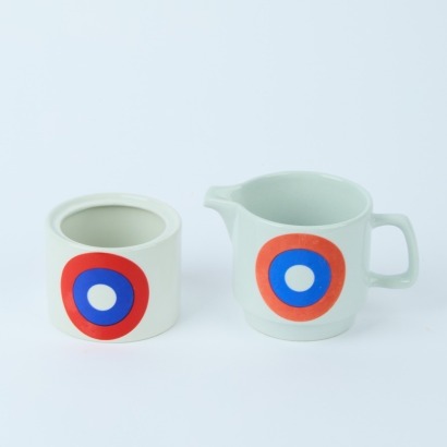 A Two Piece Condiment Set by Gio Ponti for Franco Pozzi Ceramics, c. 1970s