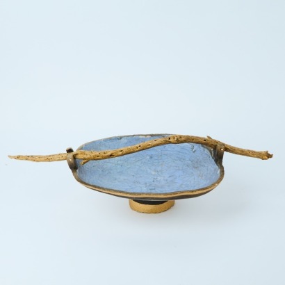 A Twig-Handled Pedestal Bowl