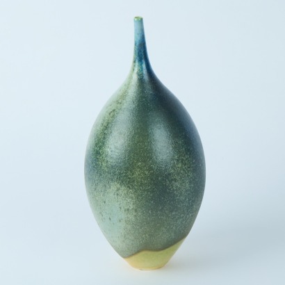 A Peter Collis Ovoid Spire Vase in Matt Crystal Glaze