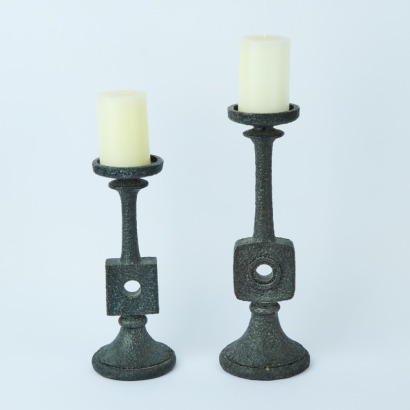 A Pair of Brutalist Style Candlesticks