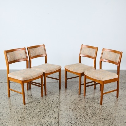 A Set of Four Mid-Century Scandinavian Teak Dining Chairs