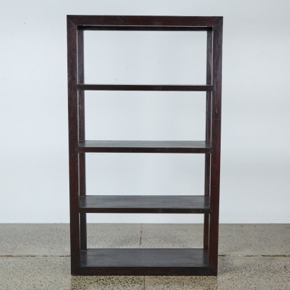 A Four Tier Teak Shelving Unit