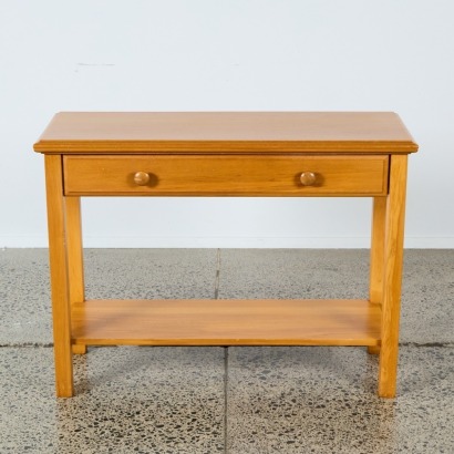 A Solid Rimu Two-Drawer Console Table