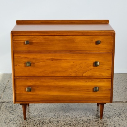 A Solid Rimu Three-Drawer Unit